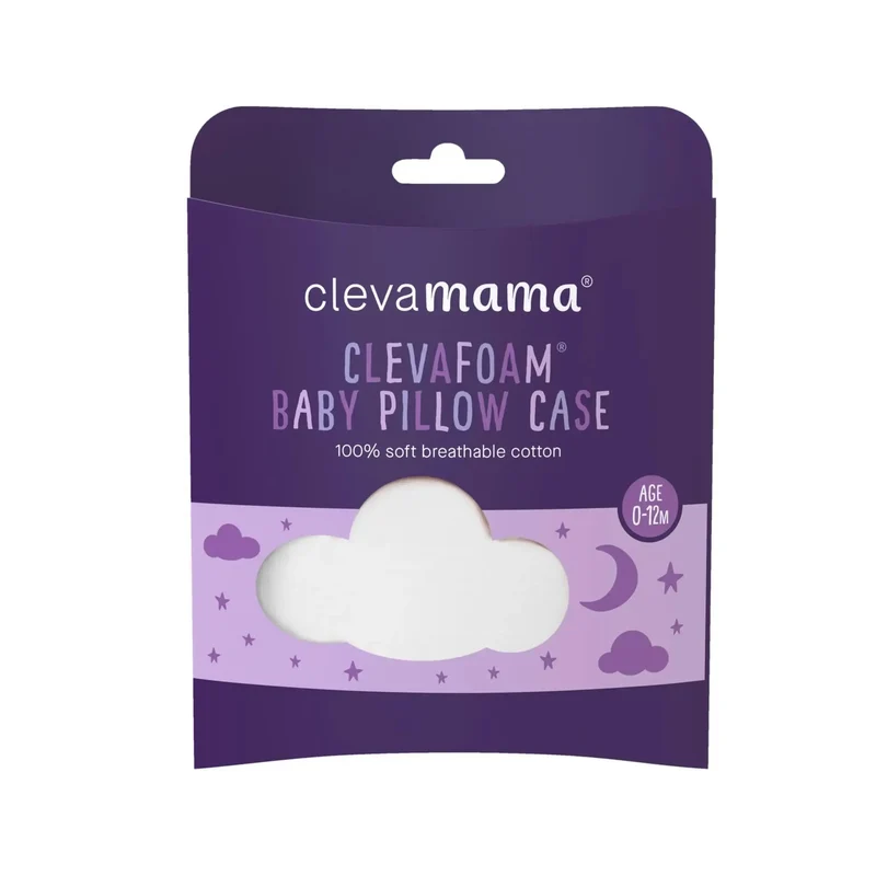 Clevamama ClevaFoam® Baby Pillow Case- 100% Natural Cotton