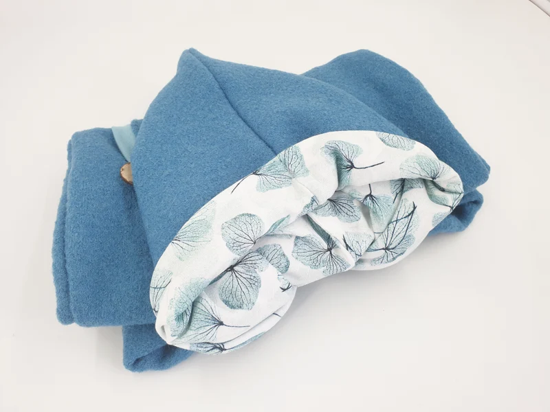 Walk - Overall Baby Kind von 50 bis 110 Designer Walkoverall aqua Blätter von Atelier MiaMia