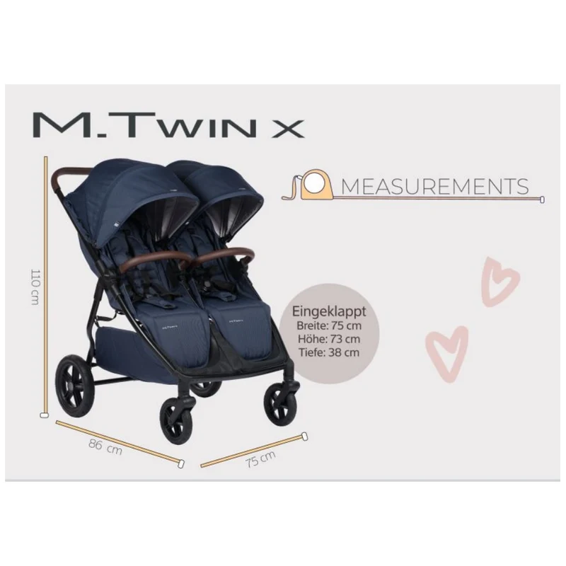 MAST M.Twinx Kinderwagen Zwillingswagen Geschwisterwagen