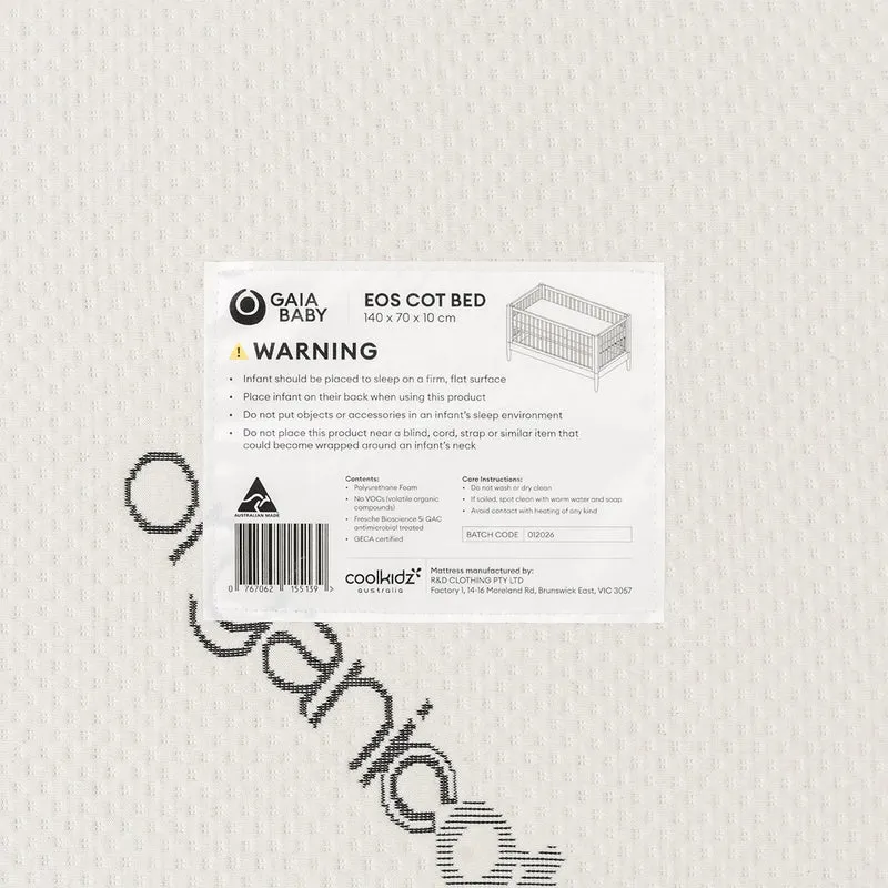 Gaia Baby Eos Cot Mattress (140x70x10)