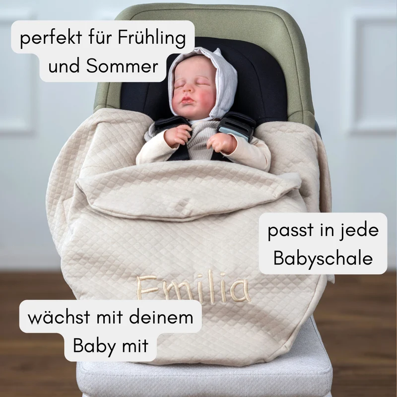 personalisierte Einschlagdecke Frühling & Sommer (Baumwolle)