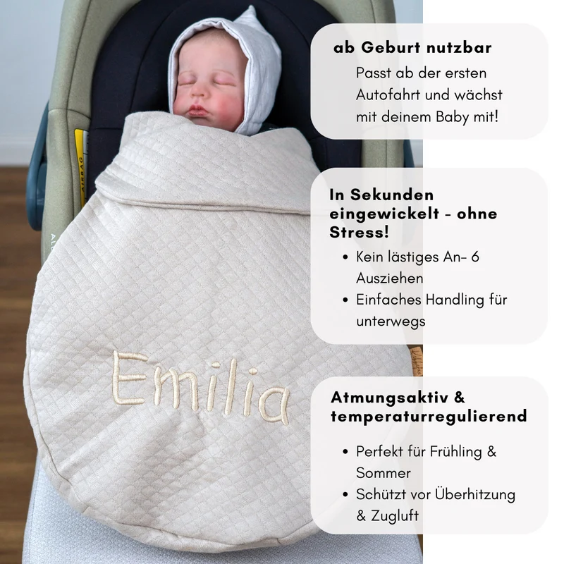 personalisierte Einschlagdecke Frühling & Sommer (Baumwolle)