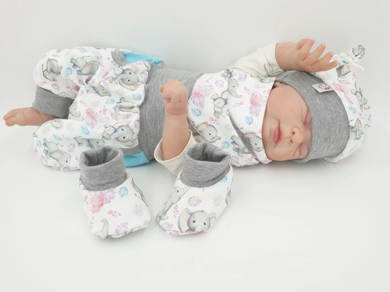 Coole Pumphose oder Babyset kurz und lang Elefanten 109 von Atelier MiaMia