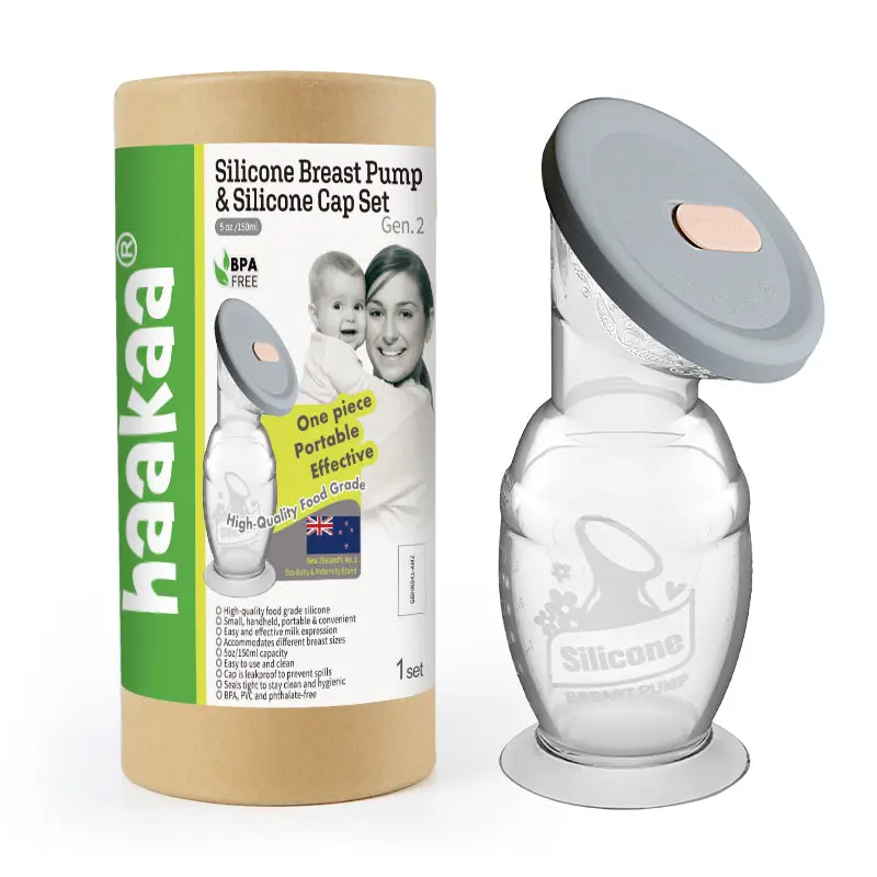 Haakaa Silicone Breast Pump & Cap Combo