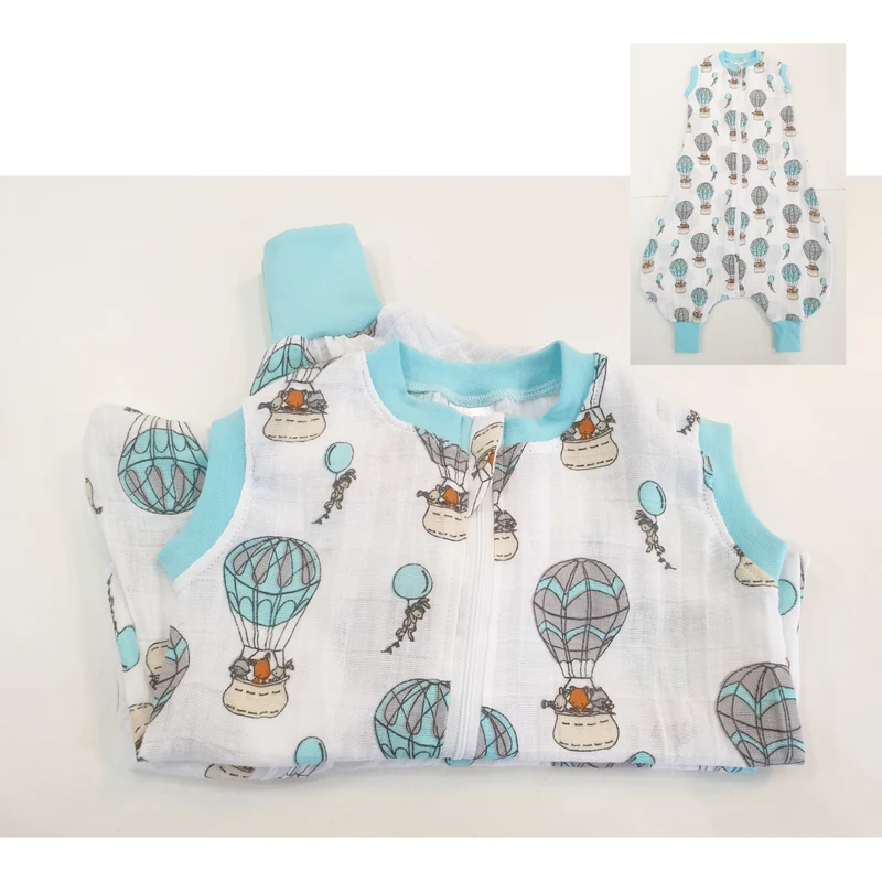 Mutzelpumper Schlafsack mit Füßen, Gr. 50-104 Luftballons von Atelier MiaMia