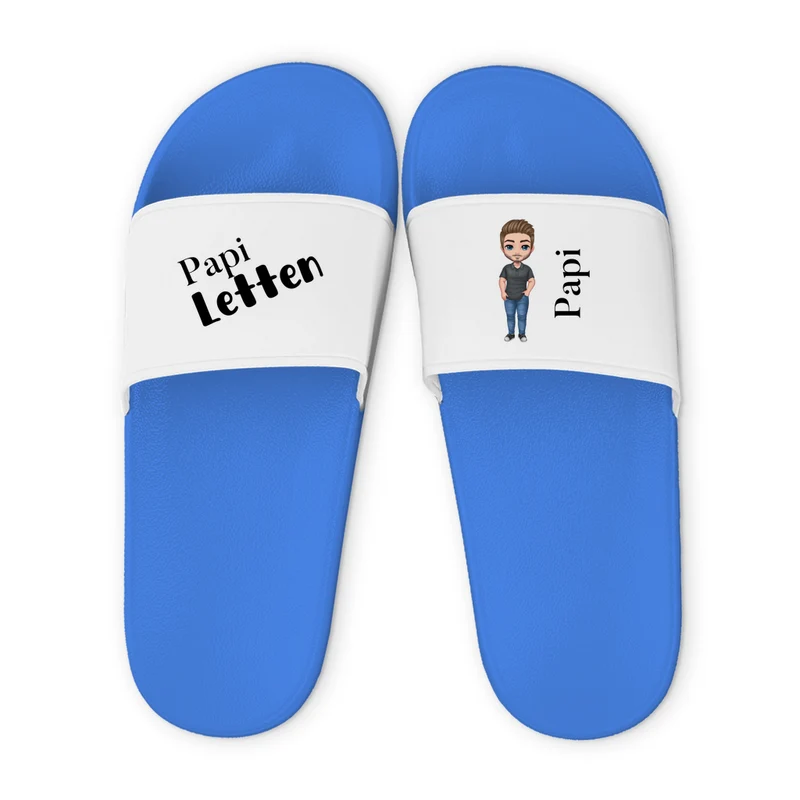 Papi Letten mit Papa auf dem Latsch - individuelle Badelatschen