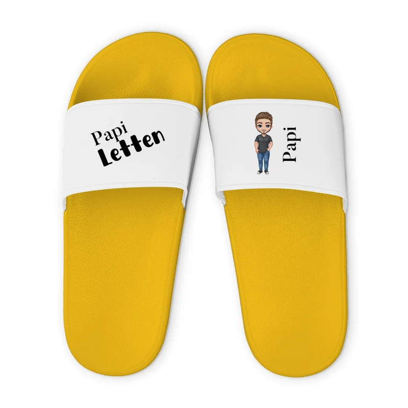 Papi Letten mit Papa auf dem Latsch - individuelle Badelatschen
