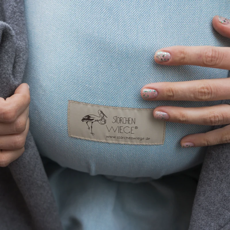 Storchenwiege Babycarrier Aqua