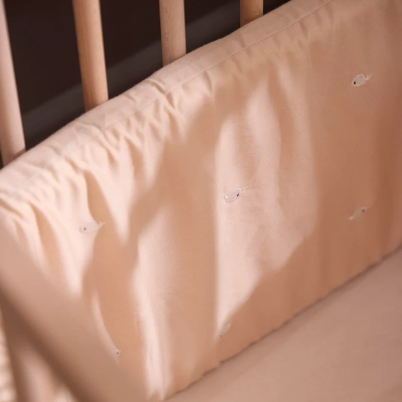 Bettumrandung aus Bio-Baumwolle Wal beige, 340 cm