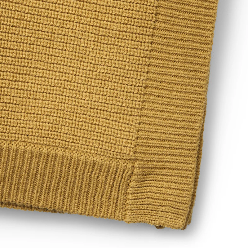 Strickdecke aus Baumwolle & Wolle 75 x 100 cm, atmungsaktiv