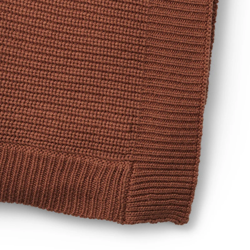 Strickdecke aus Baumwolle & Wolle 75 x 100 cm, atmungsaktiv