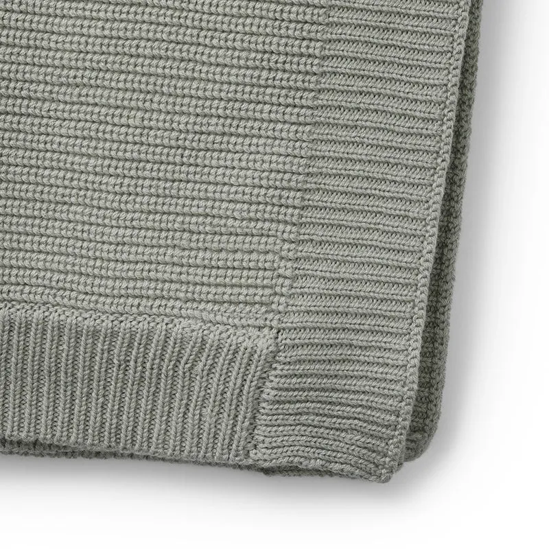Strickdecke aus Baumwolle & Wolle 75 x 100 cm, atmungsaktiv