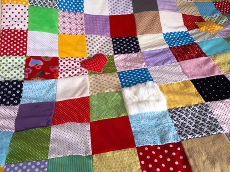 Erlebnisdecke CVI Decke, bunte Vierecke, ED13 von Atelier MiaMia