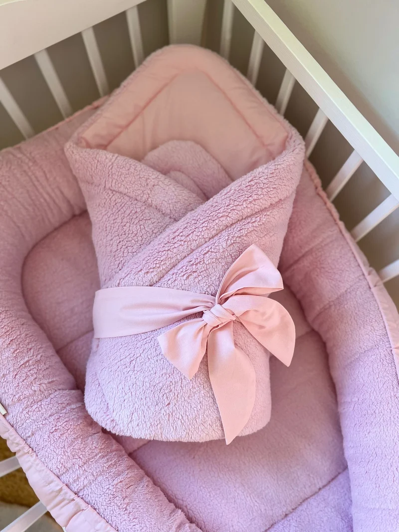 Babynest "Premium-Linie" | Baumwolle & Teddy-Stoff