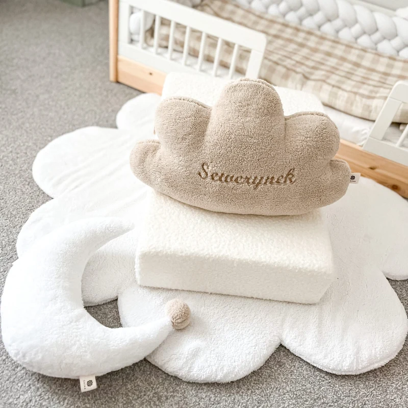 Dekokissen Wolke "Premium-Linie" | Baumwolle & Teddy-Stoff