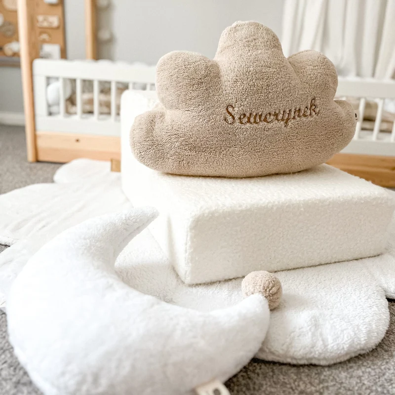 Dekokissen Wolke "Premium-Linie" | Baumwolle & Teddy-Stoff