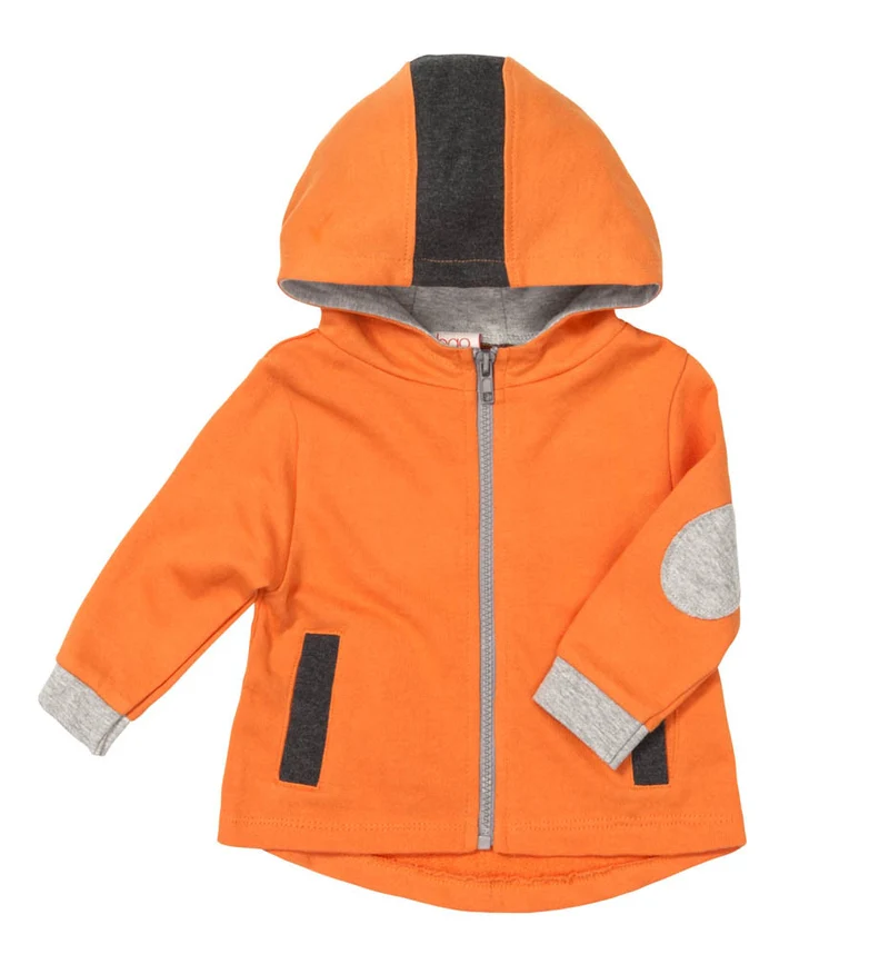 Organic Orange Baby Hoodie