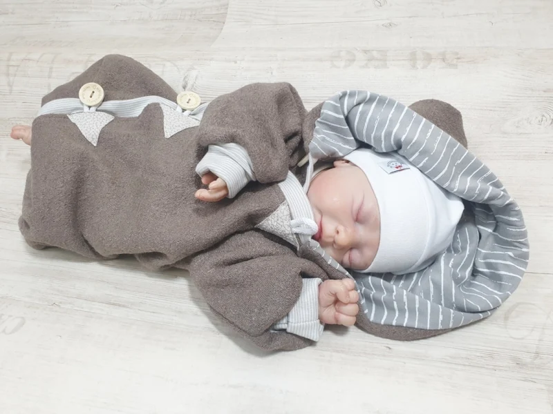 Walk - Overall Baby Kind von 50 bis 110 Designer Walkoverall braun --walk W10 von Atelier MiaMia