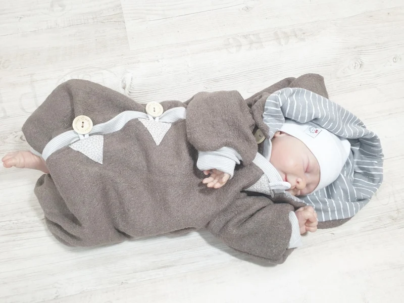 Walk - Overall Baby Kind von 50 bis 110 Designer Walkoverall braun --walk W10 von Atelier MiaMia