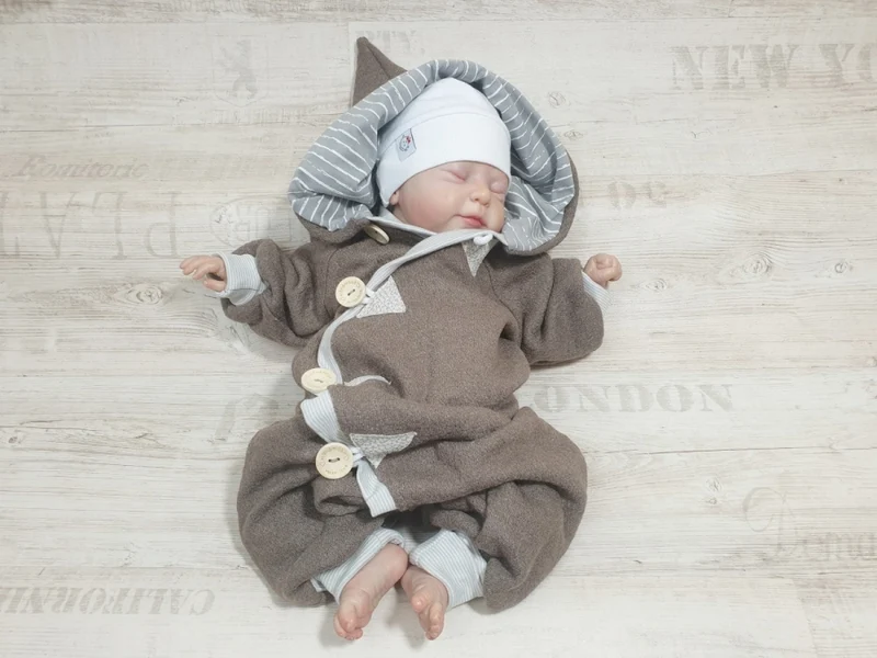 Walk - Overall Baby Kind von 50 bis 110 Designer Walkoverall braun --walk W10 von Atelier MiaMia