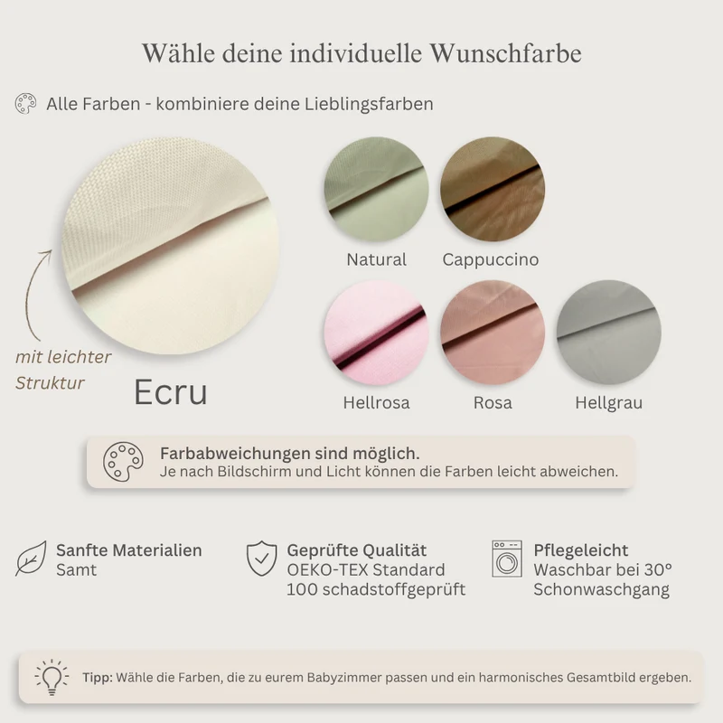 Flacher Schlafsack mit Bärenohren | Premium Baumwolle & Samt