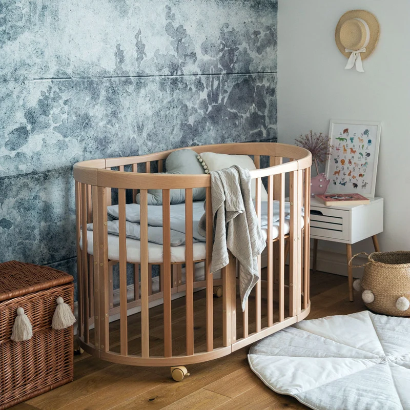 Mitwachsendes Babybett Ova 7in1 mit Matratze