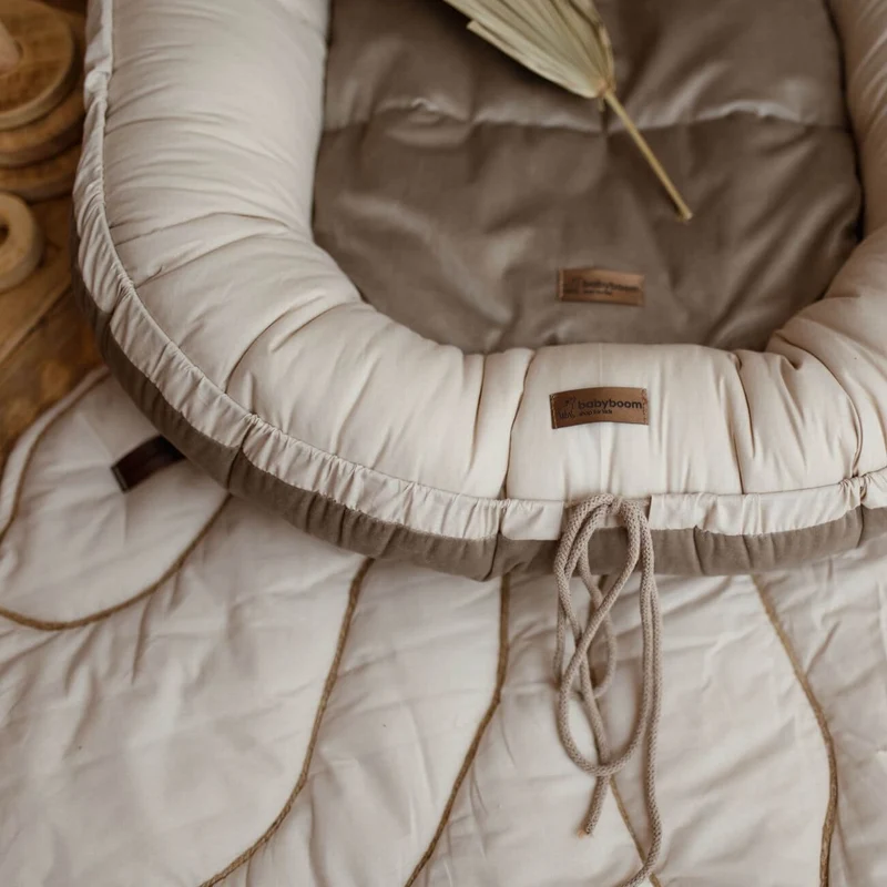 Premium Babynest | Baumwolle & Samt