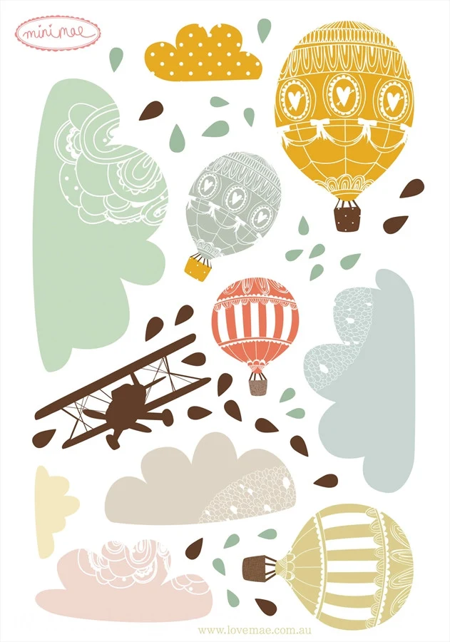 Mini Up Up And Away Decals
