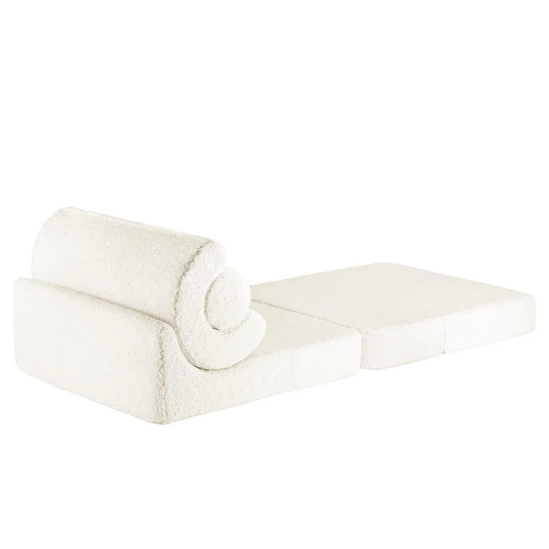 Klappsessel Flipster aus Teddy-Stoff