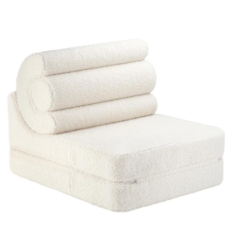 Klappsessel Flipster aus Teddy-Stoff