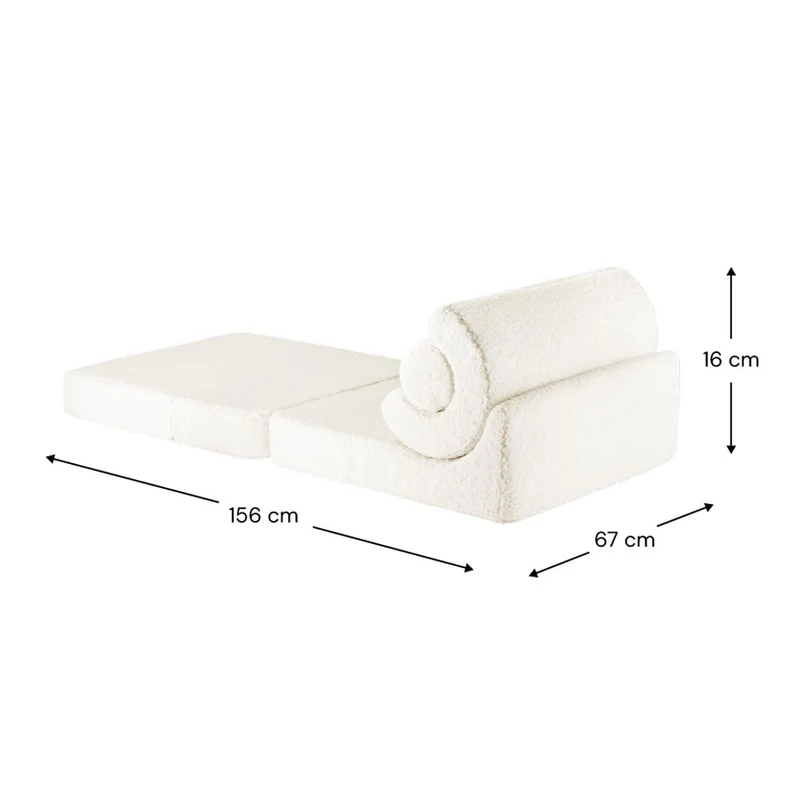 Klappsessel Flipster aus Teddy-Stoff