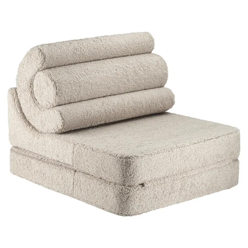 Klappsessel Flipster aus Teddy-Stoff