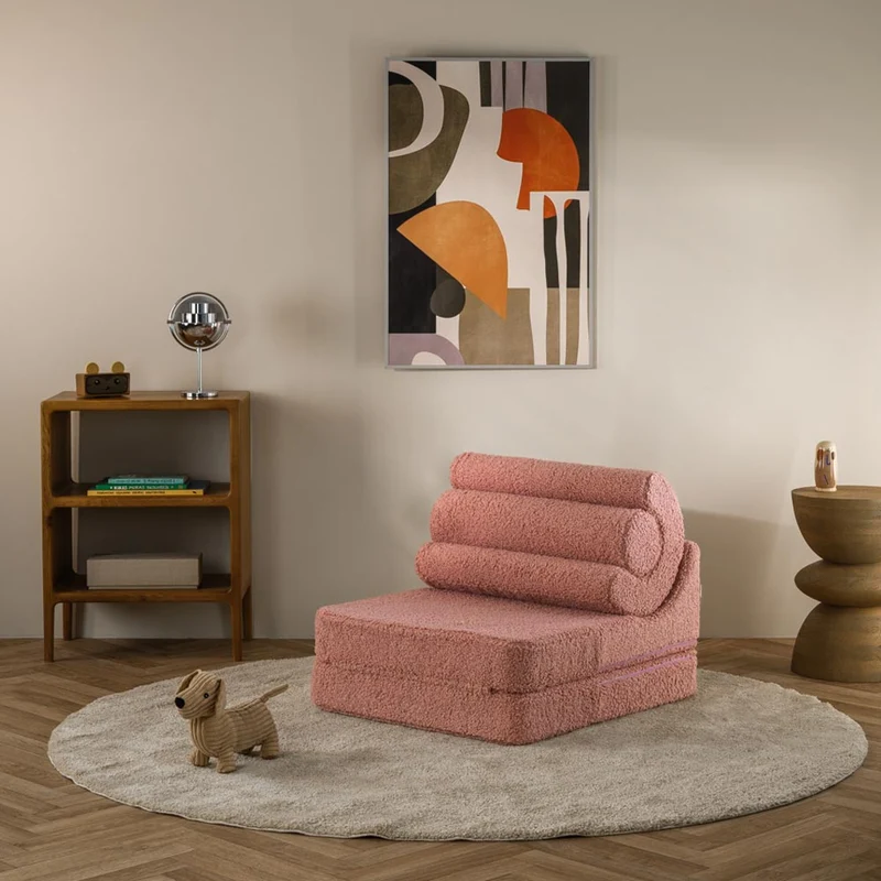 Klappsessel Flipster aus Teddy-Stoff