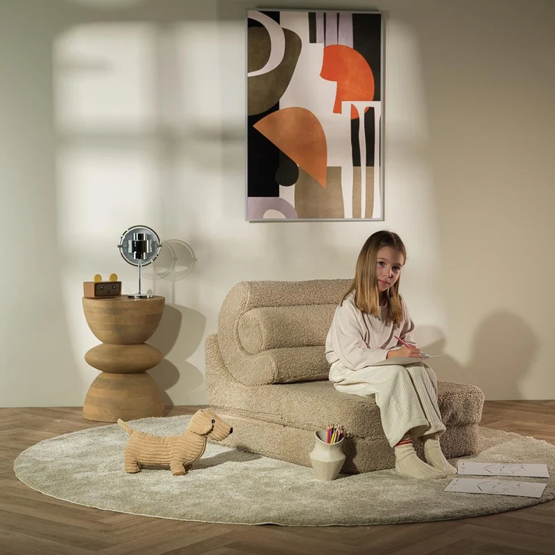 Klappsessel Flipster aus Teddy-Stoff
