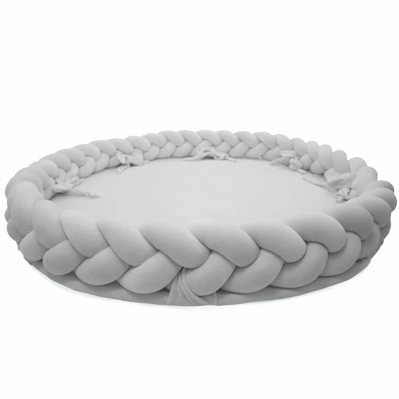 3in1 Spielmatte, Babynest & Bettschlange aus Velours