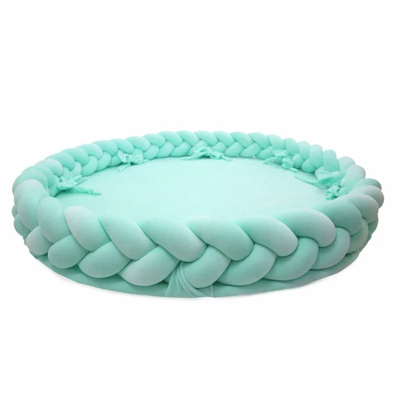 3in1 Spielmatte, Babynest & Bettschlange aus Velours