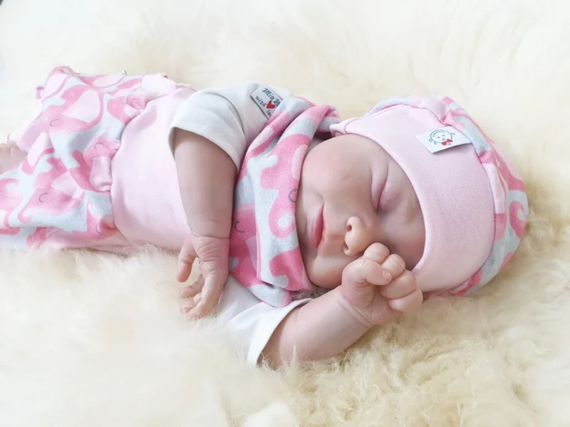 Coole Pumphose oder Babyset kurz und lang Elefanten Grau Rosa 6 von Atelier MiaMia