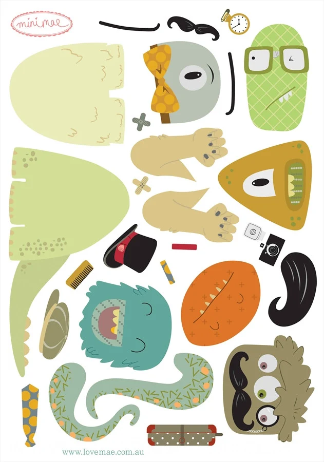 Mini Makin Monsters Decals