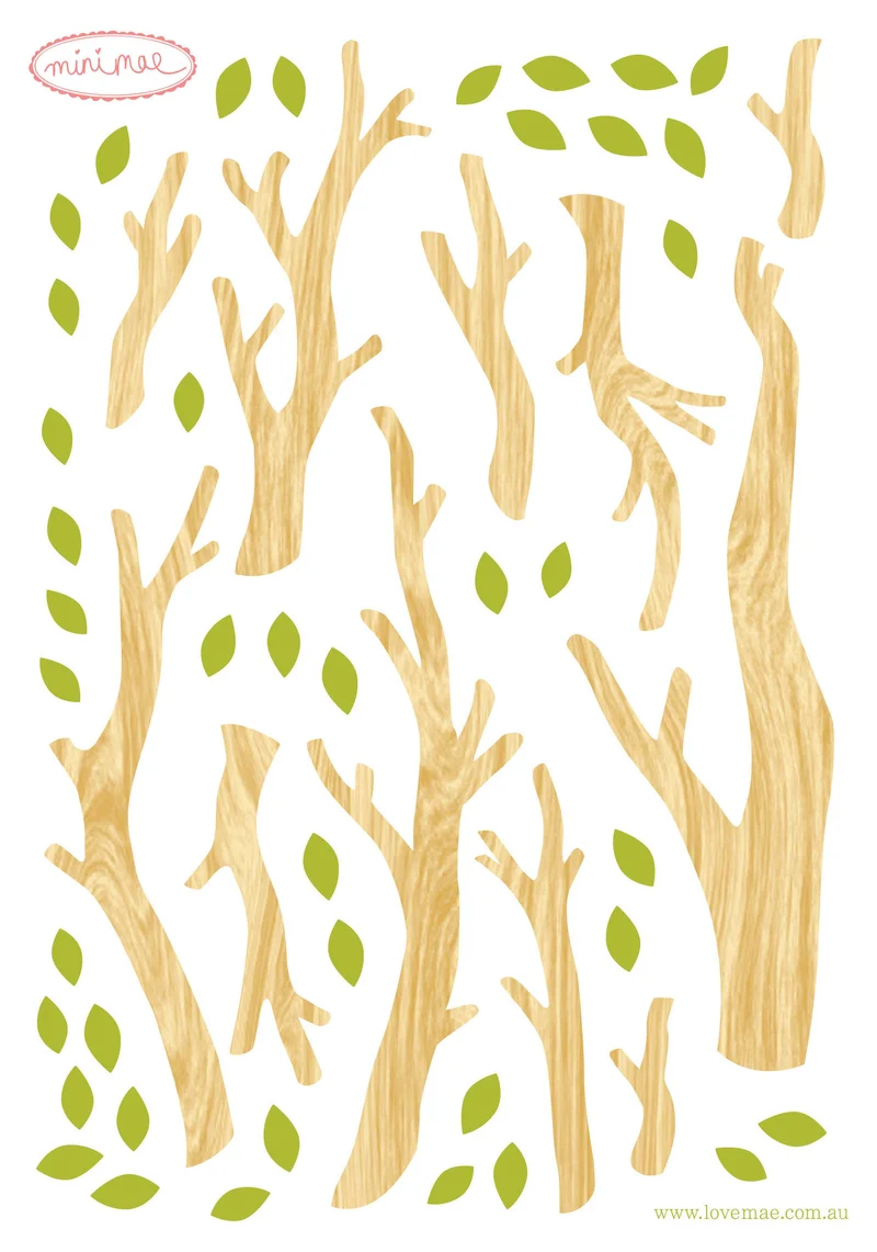 Mini Build A Tree Decals - Light