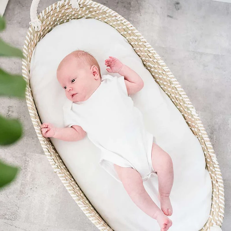Wickelkorb aus Seegras im Boho Style