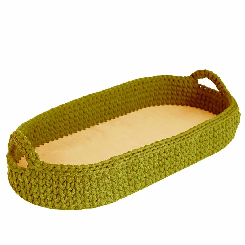 Wickelkorb Milo handgehäkelt aus Baumwollgarn