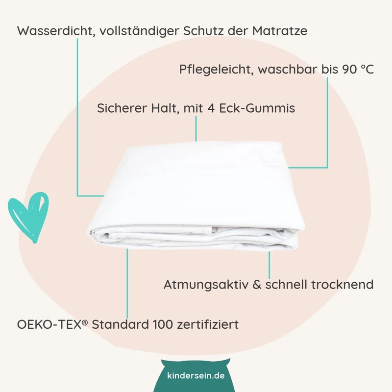 Matratzenschoner wasserdicht, Nässeschutz aus Baumwolle