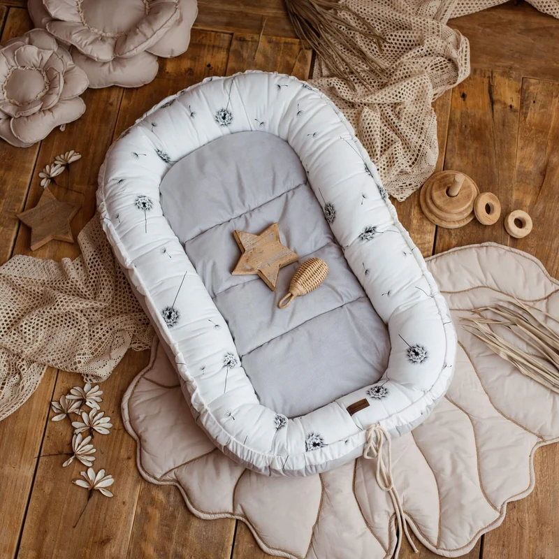 Premium Babynest | Premium Baumwolle & Samt