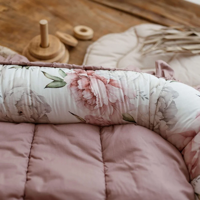 Premium Babynest mit Rüschen | Premium Baumwolle