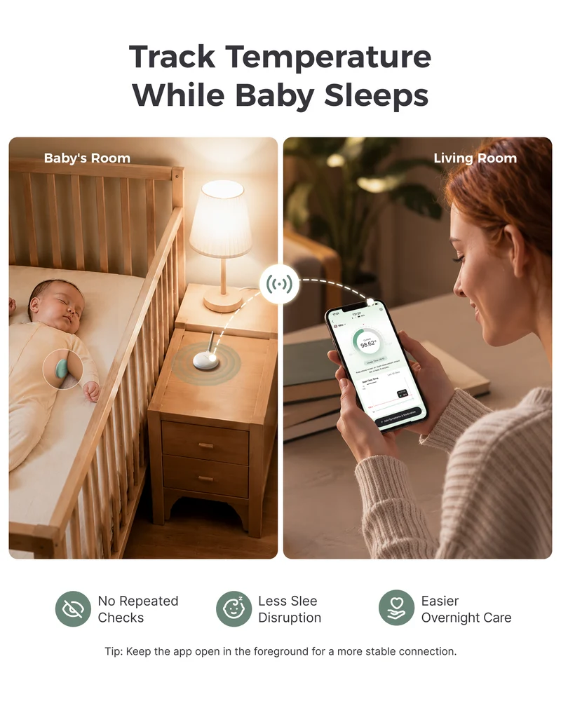 Momcozy Intelligentes Babythermometer & Signalverstärker-Set