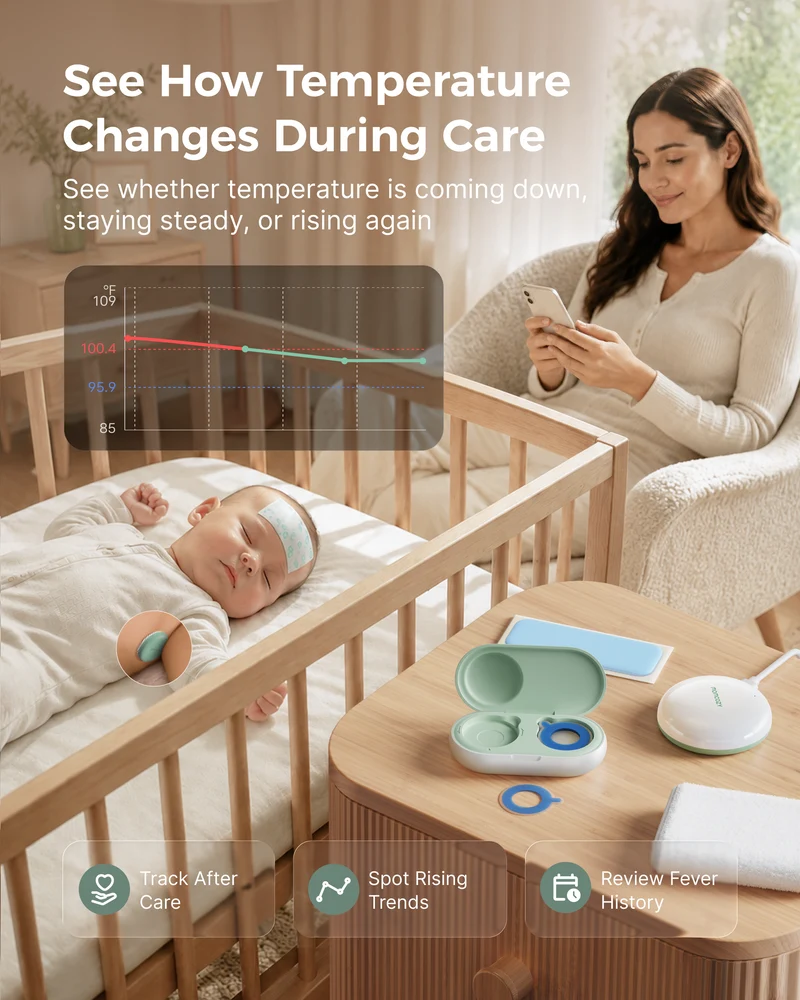 Momcozy Intelligentes Babythermometer & Signalverstärker-Set