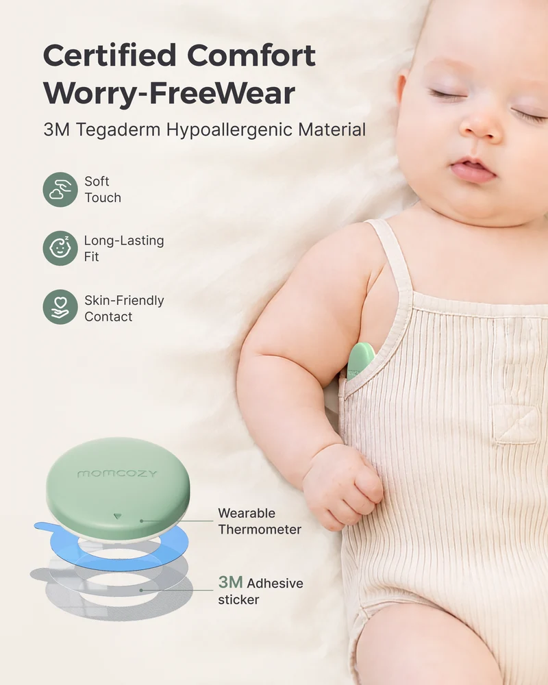 Momcozy Intelligentes Babythermometer & Signalverstärker-Set