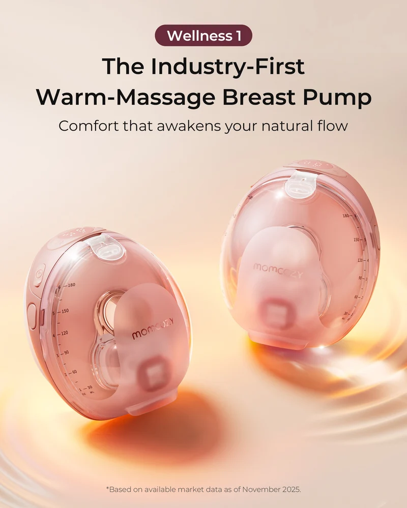 Momcozy Wellness 1 Tragbare Milchpumpe mit Wärmemassage