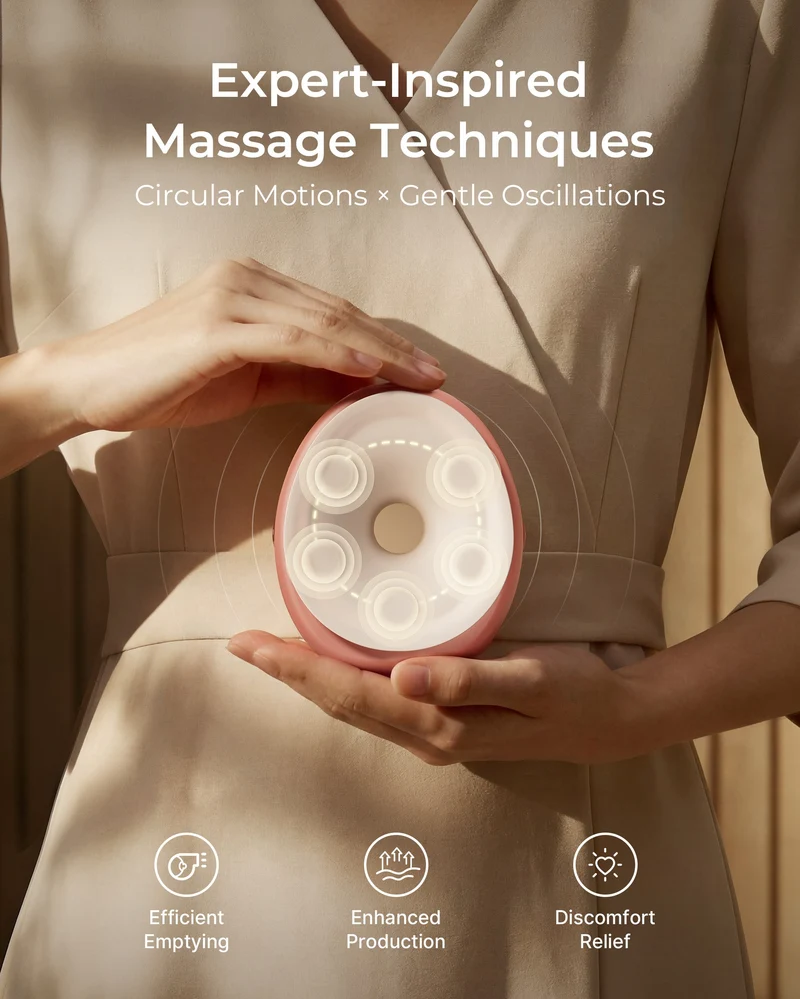 Momcozy Wellness 1 Tragbare Milchpumpe mit Wärmemassage