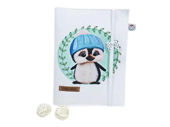 U-Heft Hülle 17 Pinguin mit Mütze von Atelier MiaMia